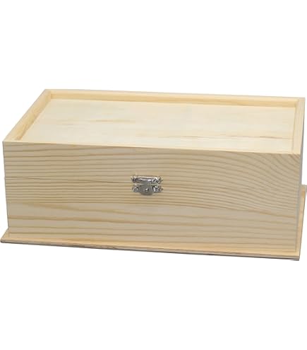 Amazon.com: 2 Pack Wooden box with 3 Mini Drawers for