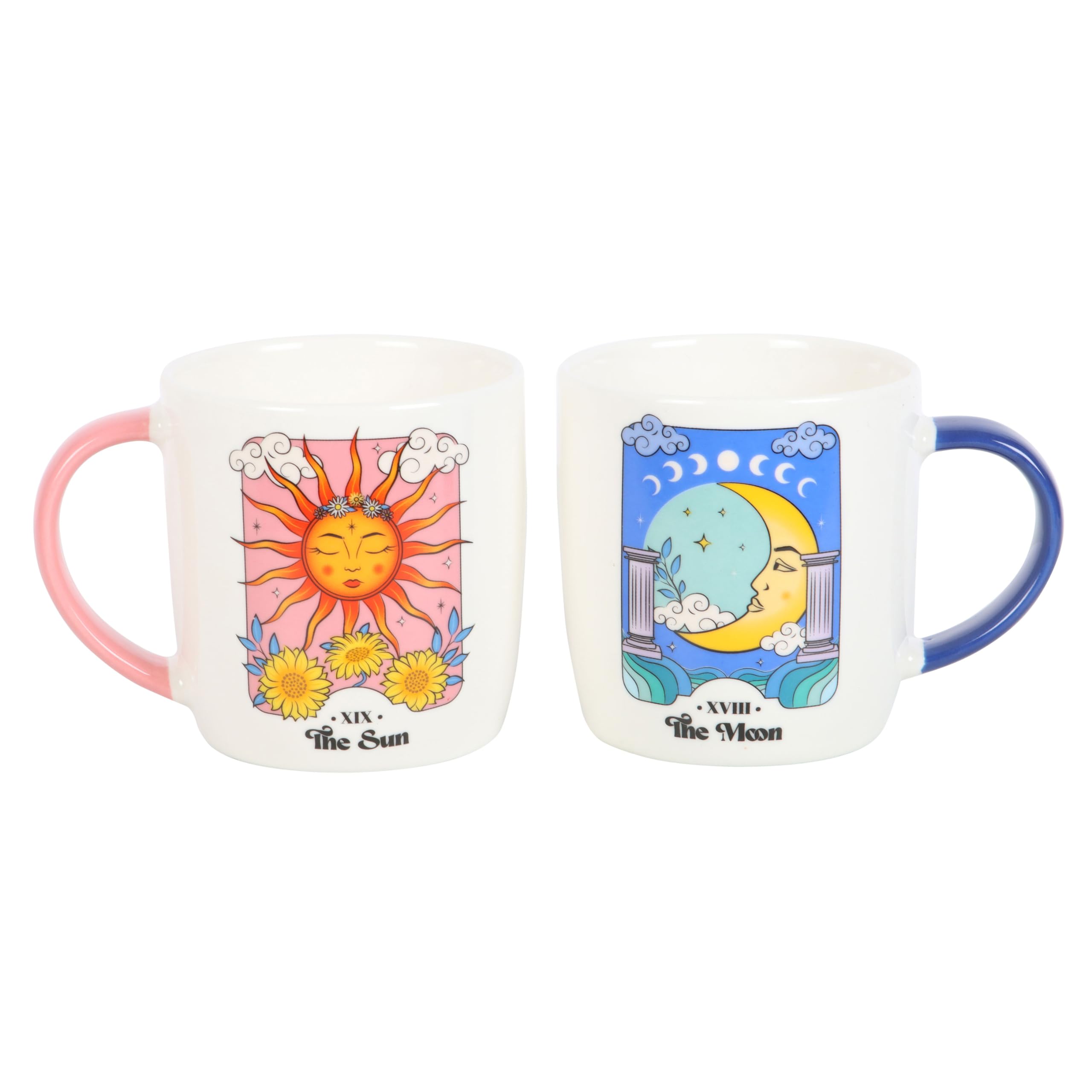 Something Different Wholesale Celestial Dreams Tea Ritual Set: Tarot-Inspired Sun and Moon Mug Duo Unique Home Decor, Gift for Dreamers
