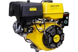 Aceup Energy 15HP 420cc Gas Engine Horizontal Shaft, 4 Stroke OHV Gas Motor with EZ Electric Start, Shaft 1" (25.4mm) Diameter