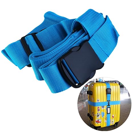 NUOLUX Gepäckgurt Kofferband Rutschfest Kreuz Gepäck Strap(Blue)