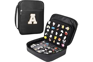 Fruobeyla Pin Display Bag, Letter PU Pin Trading Book with 8 Pages, Waterproof Enamel Pins Holder Board, Suitable as Pin Collection Display Case, A