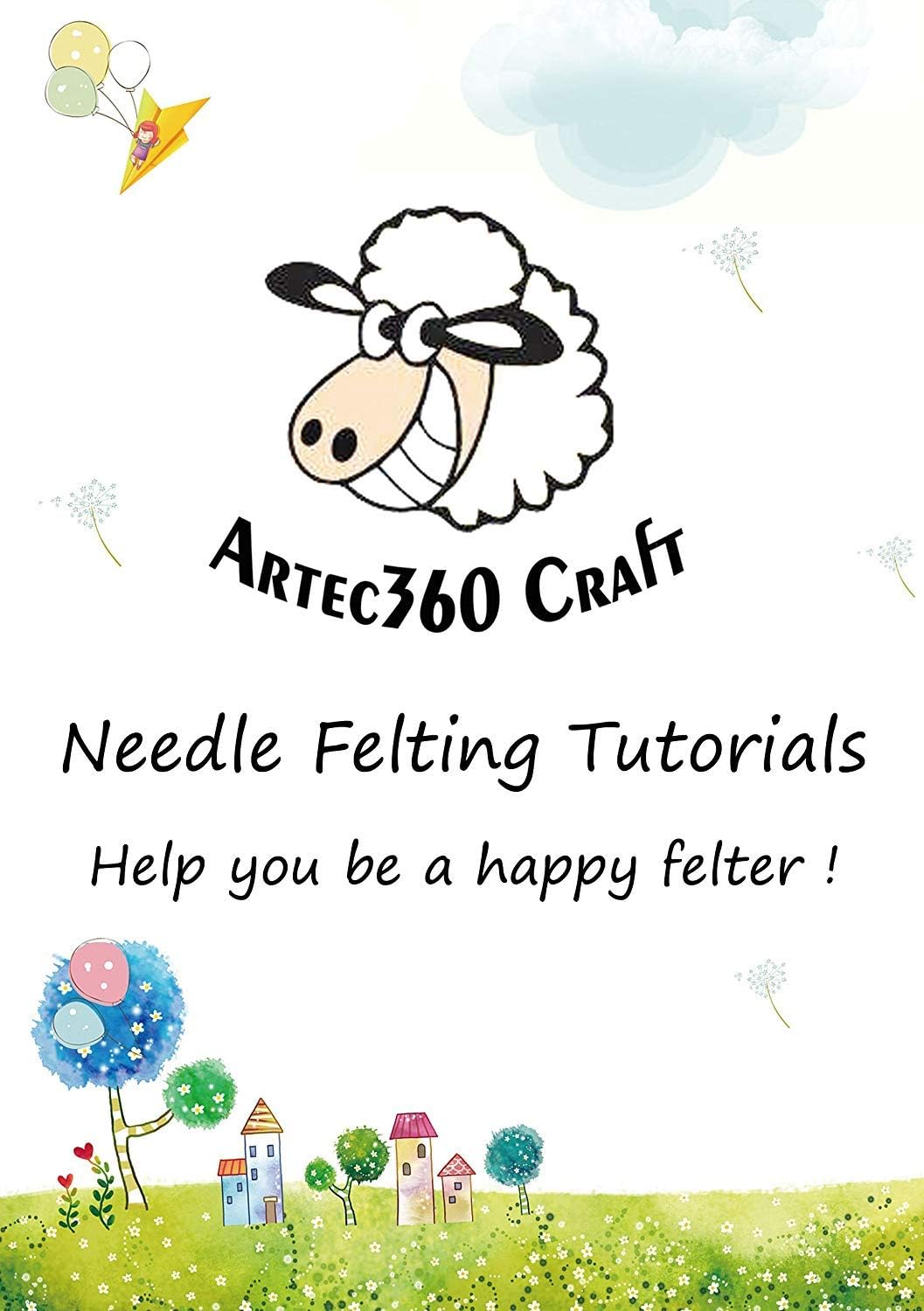 Feltsky Rabbit Needle Felting Kits 10cm - Needles, Finger Guards, Foam Mat, Instructions, multi-colored - Image 3