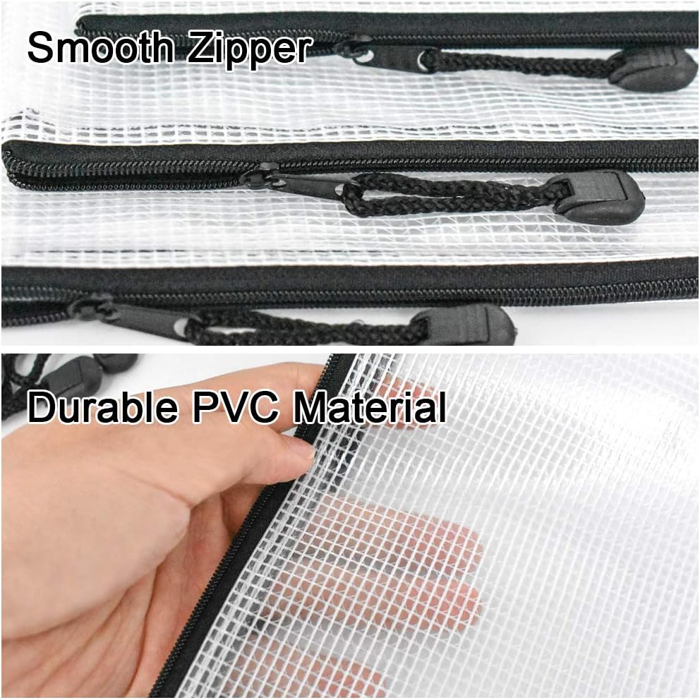 A6 Mesh Pencil Pouch Zipper File Bags - Image 4