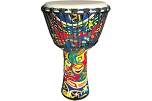 KUYT Djembe Drum 10inch Musical Instruments Hand Drums, Adult African Drums，Musician Gifts (Lemon)