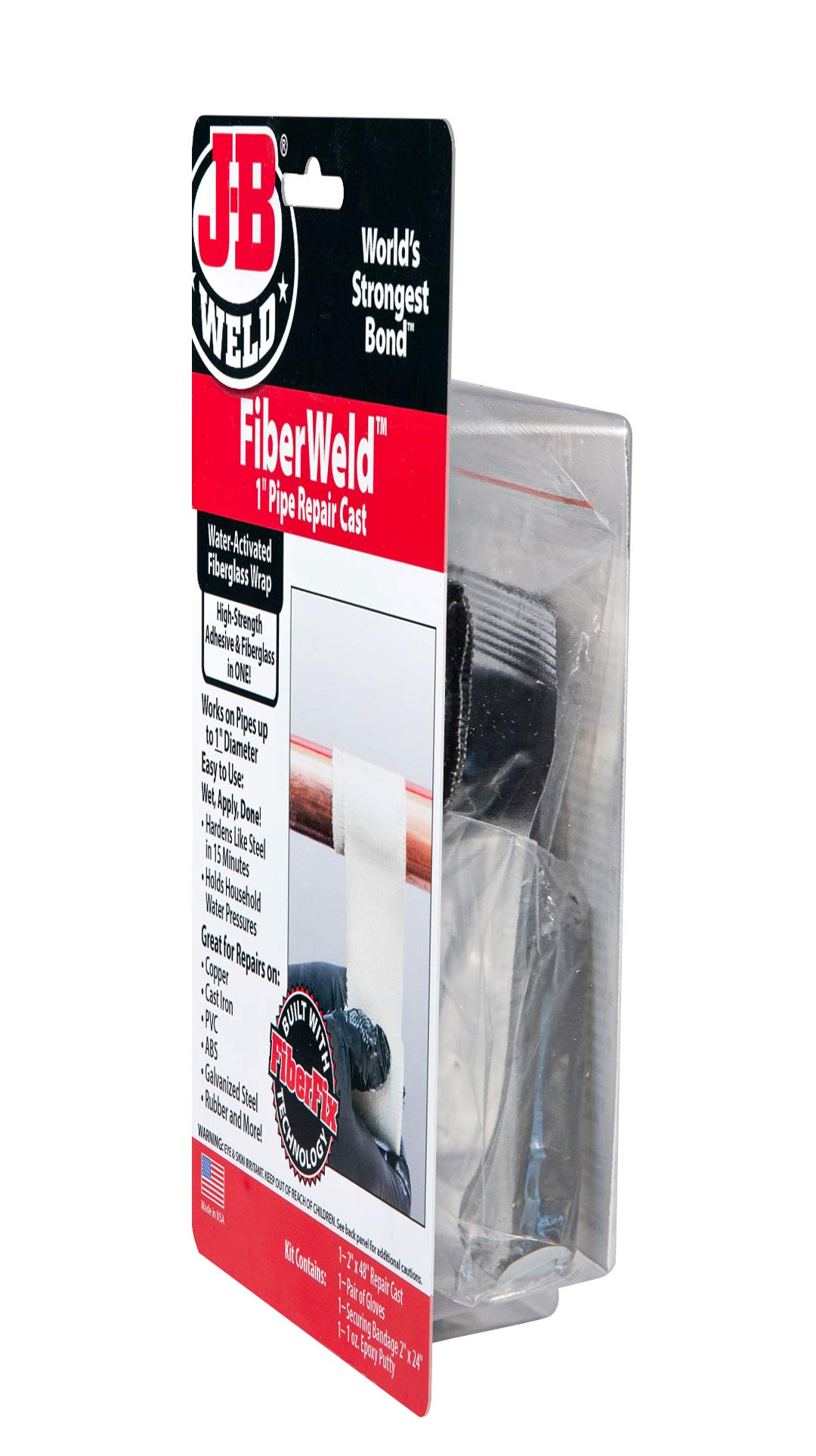 FiberWeld Pipe Repair Cast 2x48 Inch – High Strength Adhesive Fiberglass Wrap – White