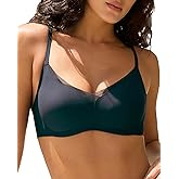 Ubras V Neck Mesh Supportive Bra, Seamless Push up Bra no Underwire, Comfortable Bralette for Women