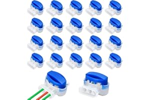 20 Pcs Waterproof 3-Wire Connectors with Moisture-Proof Gel for Robotic Lawn Mowers, Compatible with Husqvarna, Worx