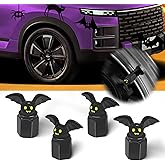 MR3XL Bat Tire Stem Caps, 4 Pcs Cute Halloween Car Decor, Tire Valve Stem Cap with O-Ring, Suitable for Cars, SUVs, Trucks,Motorcycles, and Bicycles.