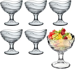 Bormioli Rocco Acapulco-Becher für Eiscreme, Desserts, Vorspeisen, Cocktails, 6 Stück