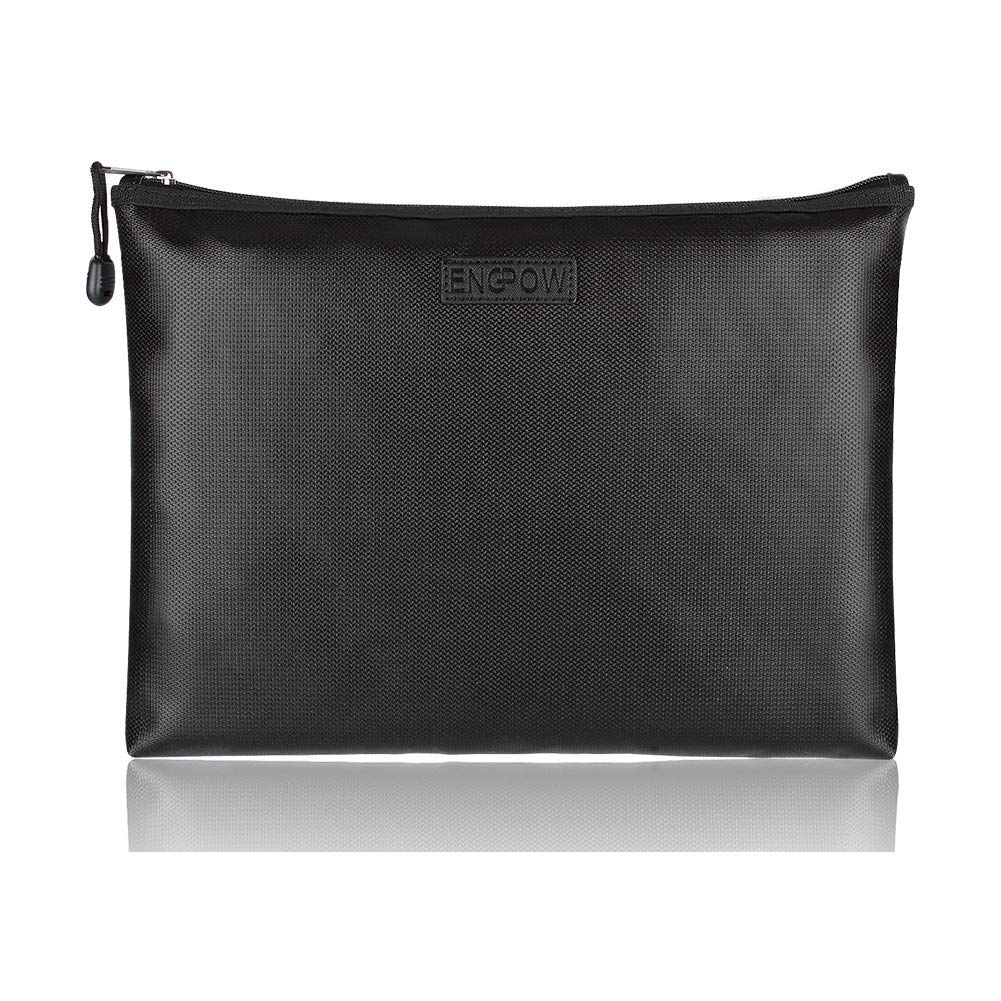 Fireproof Document Organizer Bag NON-ITCHY Silicone Coated Portable Safe Fire Water Dust Resistant Pouch Holder Case with Zipper for B5/A4 Size File Folder,Contract,Bills,Ipad,Smart Phone,Money,Jewelry,Passport Cards and More other Importan