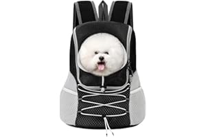 Pawaboo Pet Dog Carrier Backpack, Puppy Dog Travel Front Carrier for Small Medium Dogs Cats, Adjustable Breathable Dog Carryi