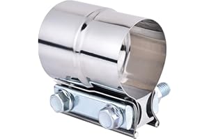 ESPEEDER ZFBB2.5" Lap Joint Band Clamp Exhaust Clamps Pipe Repair Parts Stainless Steel