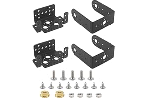 SHARE GOO 2Set ShareGoo Servo Mount Bracket 2 DOF Pan & Tilt Sensor Mount Kit Compatible with MG995 MG996 Standard Servo RC Robot Car Boat