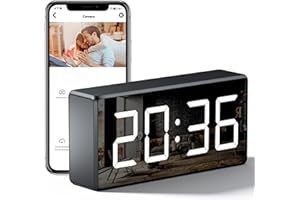 GLAURY Camera Clock WiFi Camera 4K Covert Nanny Video Recorder Wireless Nanny Cam Indoor Home Office Security Night Vision Motion Detection