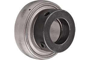SKF YET 204-012 Ball Bearing Insert, Double Sealed, Eccentric Collar, Regreasable, Steel, 3/4" Bore, 47 mm OD , 14 mm Outer Ring Width, 2210.00 pounds Dynamic Load Capacity
