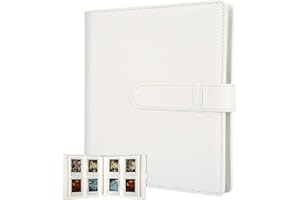 Veicevol 256 Pockets Photo Album for Fujifilm Instax Mini Camera, Polaroid Camera, Leather Cover, Photo Album for Instax Mini 12 11 9 40 90 8 7 Evo LiPlay Instant Camera, 2x3 Photo Albums(White)