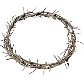Crown of Thorns, 7.5-8" Handmade Wood Jesus Crown, Passion of Christ Decor | Natural Wood Vine | Rustic Brown Crown of Thorns | Passion of Christ | Good Friday &amp; Easter Decor