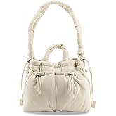 J World Quilted Puffer Tote Bag for Women. Puffy Shoulder Handbag Converts to Puff Backpack. Fluffy Bubble Purse Work Travel
