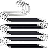 S-Shape Pants Hangers Space Saving Trousers Hangers 4 Pack, 5 Layer Stainless Steel S-Shape Trousers Hangers (Silver)