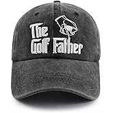 Vxchkerm The Golf Father Baseball Cap for Men, Funny 3D Embroidered Adjustable Cotton Golf Gifts Dad Hat