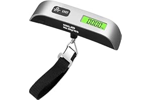 IMPORTADOS UNKNOWN Luggage Scale, Digital Portable Handheld Suitcase, Travel Hanging Baggage with Backlit LCD Display, 50kg/110Pounds