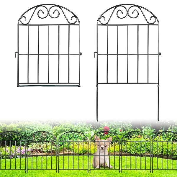 ADAVIN 24 PANELS COLLAPSIBLE GARDEN FENCE ANIMAL BARRIER,24...