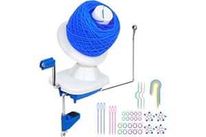 UzecPk Yarn Winder, Yarn Winder Spinner for Crocheting, Hand Operated Ball Winder with Lower Noise 4 Ounce Capacity for Crocheting & Knitting Crafting Lovers, Stitch Markers Needle