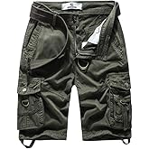 FOURSTEEDS Women's Cotton Relaxed Fit Casual Multi-Pocket Bermuda Cargo Shorts