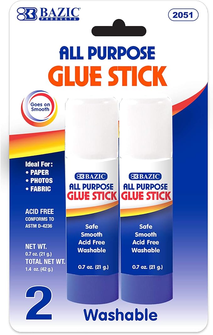 BAZIC 21g/0.7 Oz Premium Large Glue Stick, MultiPurpose