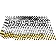 SITLDY 21 Degree Framing Nails 700 Count, 2-1/2-Inch x .12 Ring Shank, Full Round Head Hot Dipped Galvanized, for Pneumatic Electric 20 to 22 Degree Framing Nailer