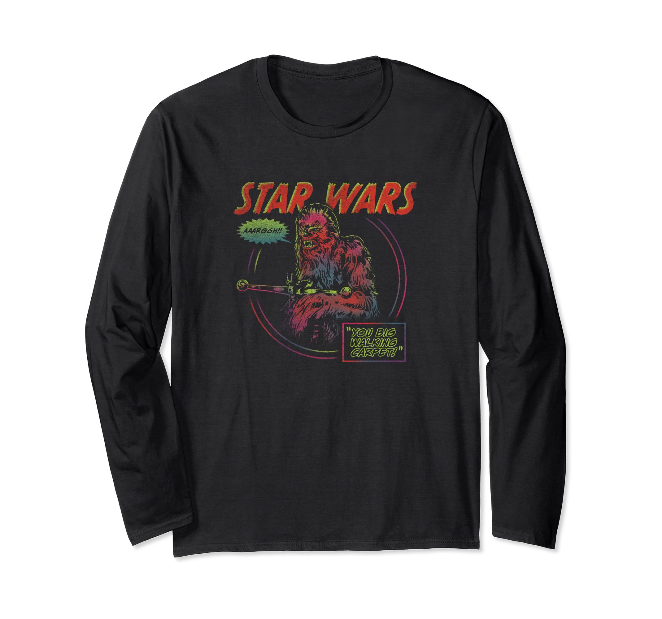 Star Wars Chewbacca Neon Line Pop Big Walking Carpet Long Sleeve T-Shirt
