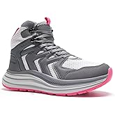 Women's Orthopedic Mid Trekking Hiking Boots: Comfortable Plantar Fasciitis Ankle Support Workout Walking Running Shoes, Orthotic Work Sport Waterproof Trail Sneakers for Feet and Heel Pain Relief