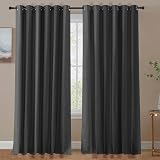 Aspire Homeware Blackout Curtains 90x90 Grey Eyelet 2 Panels Tiebacks view 2