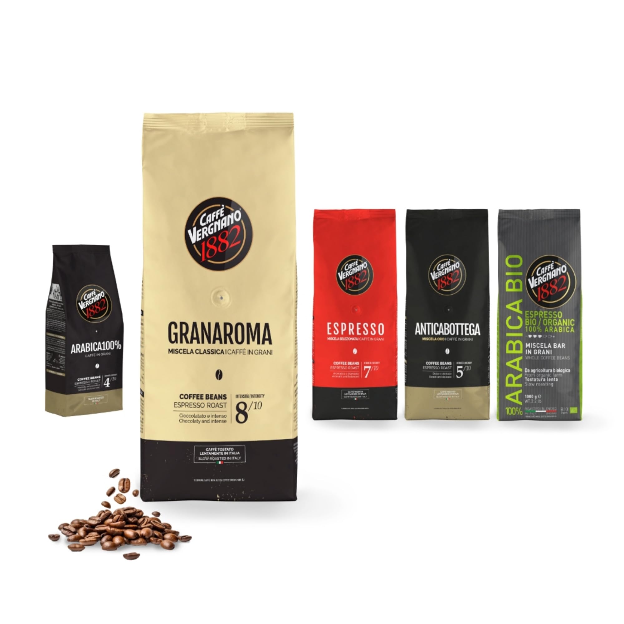 Caffè Vergnano 1882 Kaffeebohnen Granaroma - 1 Kg (1er Pack) 2