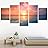 SIGNWIN Framed Canvas Wall Art Scenic View of Colorful Sunrise Over Blue Sea Coastal Ocean Photography Modern Art Contemporary Panoramic Relax/Calm for Living Room, Bedroom, Office - 60"x32"