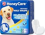 Honey Care All-Absorb A25 Male Dog Wrap Medium 50 Count White