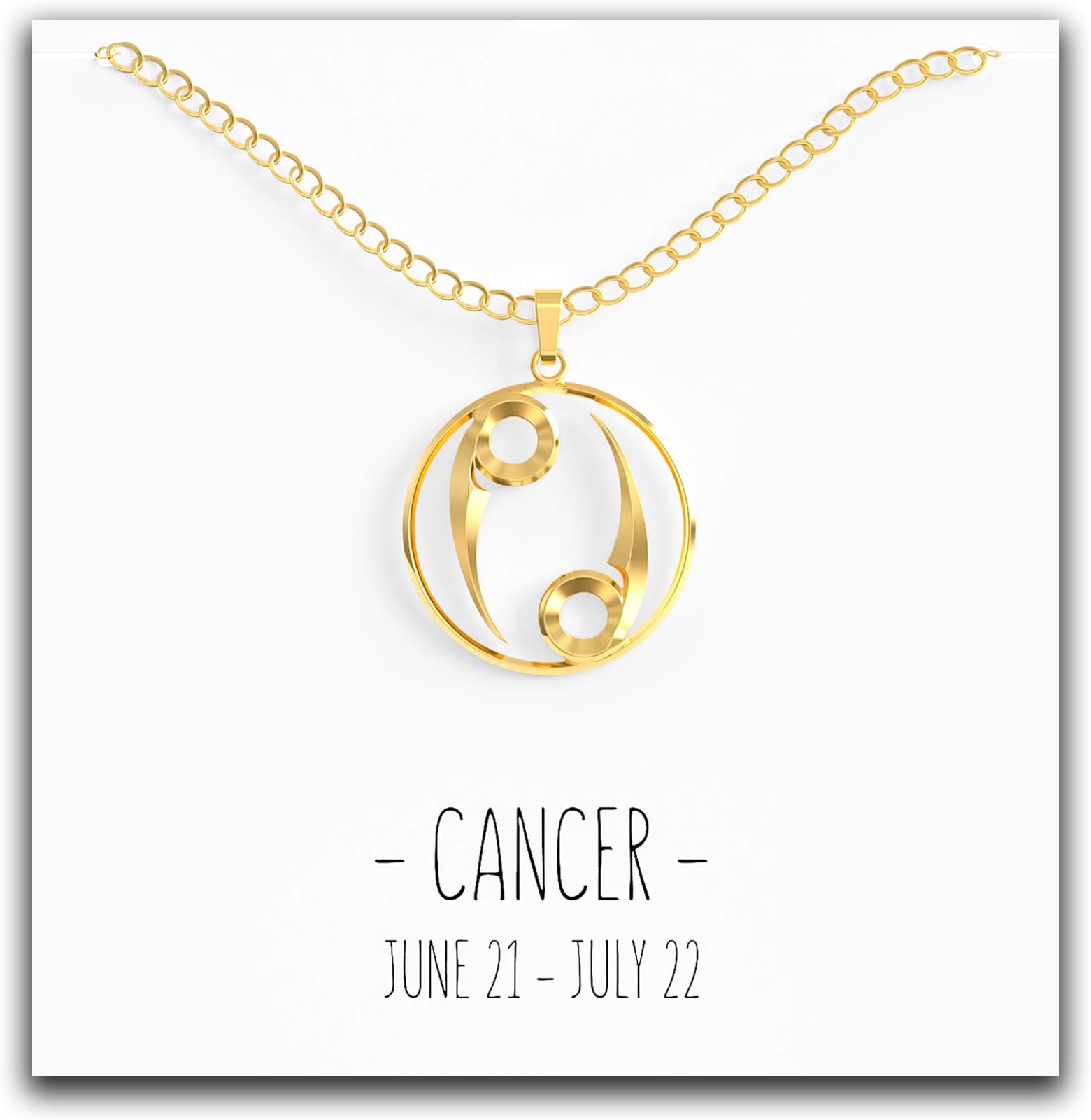 Happy Kisses Constellation Zodiac Necklace - Astrology Horoscope Pendant - All 12 in Silver or Gold with Message Card - Birthday