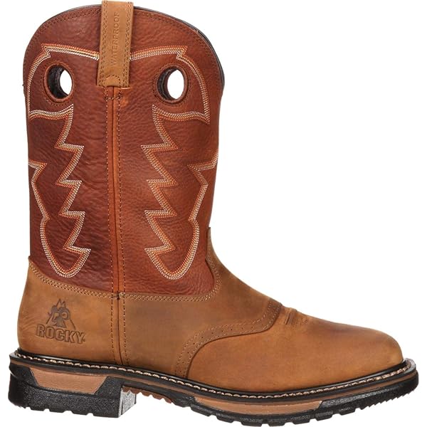 Amazon.com | ROCKY Original Ride FLX Waterproof Western Boot, Dark