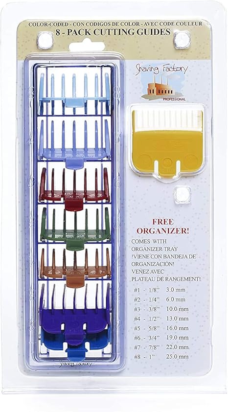 wahl set of 8 coloured combs