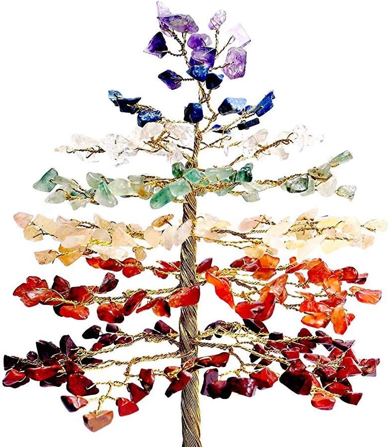 Seven Chakra Tree of Life, Crystals and Gemstones Tree, Feng Shui Bonsai Tree for Positive Energy 7 Chaka Tree - Image 4