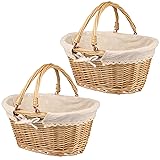 2 Pack Medium Size Oval Willow Basket with