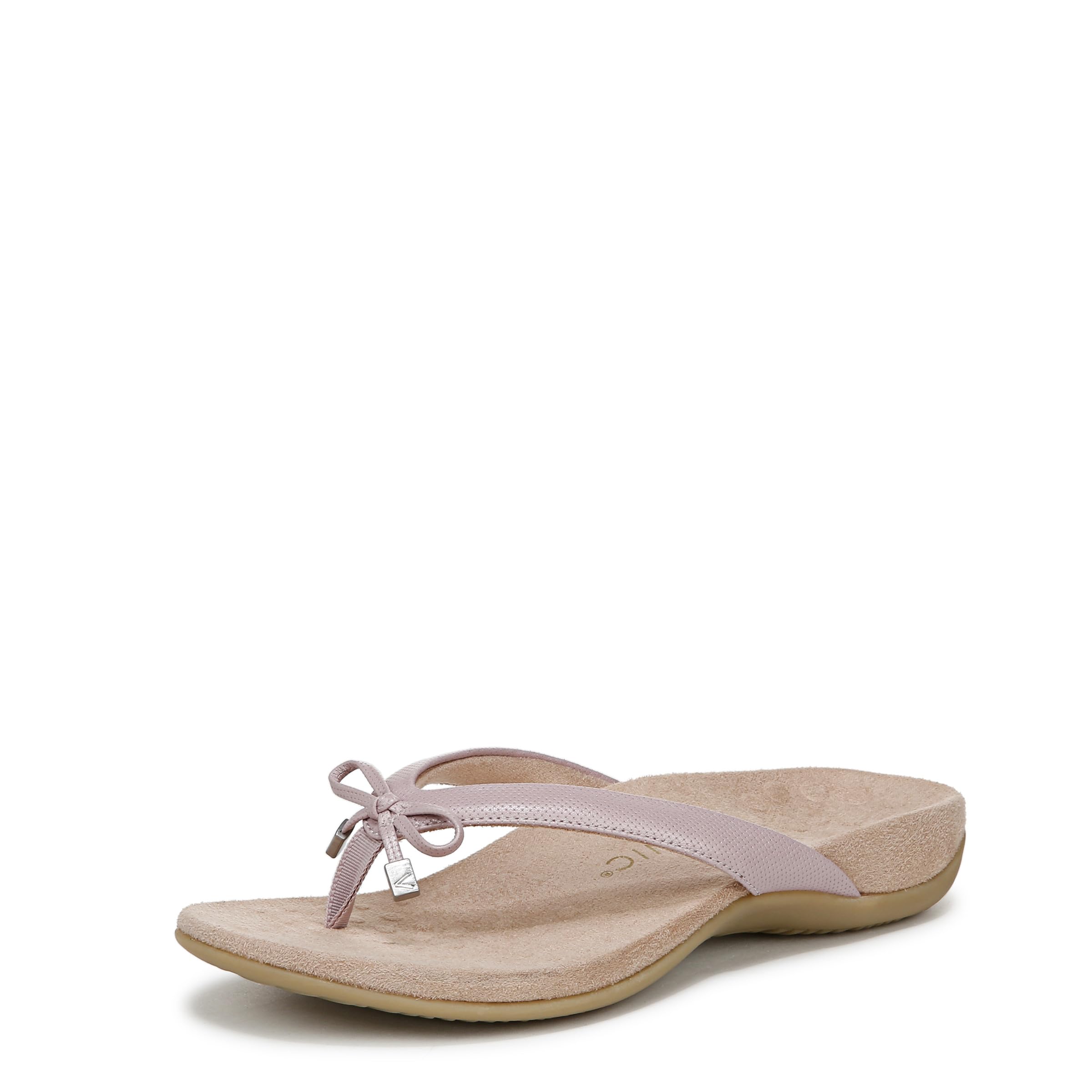 Vionic Bella Thong Sandals Magnolia Dusk Leather 7 W Image