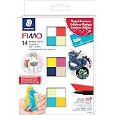 STAEDTLER FIMO Soft Polymer Clay Set: Magical Creatures, 12 Half Blocks, Sculpting Tool and Marker - Oven Bake Modeling Clay, Arts and Crafts for Beginners