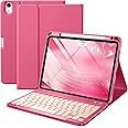 Harvopu Compatible for iPad Air 11-inch M2/ 10.9 Inch Air 5th 4th Generation Case with Keyboard - Backlit Detachable, Folio Cover with Pencil Holder for iPad Air 11 2024/ Air 5/ Air 4 (Watermelon)