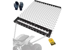 STIRLINGEAR 4'x5' Pre-Assembled Drag Harrow for ATV/UTV – Heavy Duty Rust-Resistant Mesh Harrow for Gravel Driveway, Lawn, Field & Soil Leveling – Steel Tow Behind Ground Leveler (Patent Pending)