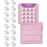 AOLRNALI Pearl Veil Weights - 16 Pairs of Magnetic Bridal Veil Weights - Secures Long Veils for Outdoor Weddings - Premium Wedding Accessories for The Bride