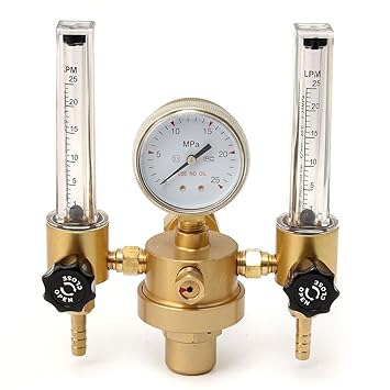 SNOWINSPRING Argon Co2 Manometer Druckregler Mig Tig Durchflussmesser Steuerventil Schwei?en Gas Doppelrohr Blasenz?hler Aqua