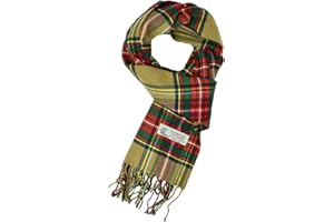 Glory Max Scottish Stewart Tartan Plaid Luxurious Winter Scarf Soft Cashmere Feel 72"x12"
