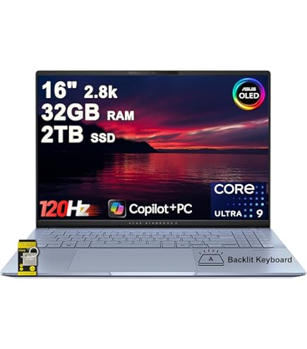 Amazon.com: ASUS Vivobook S16 AI Laptop 16