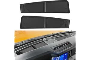 Auovo Dash Cover Tray Compatible with Ford Bronco Accessories 2025 2021 2022 2023 2024 Anti-Slip Silicone Dashboard Compartments Mat fit Bronco 2/4-Door Interior Dash Pad Liners 2-pc Set (Black Trim)